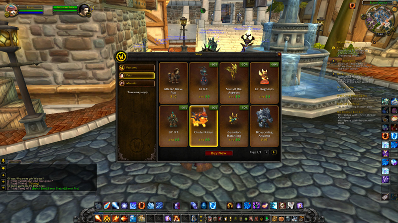 Illustration for article titled Oh Good, Now We Can Buy Virtual Pets Inside Of World of Warcraft.